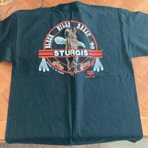 Vintage 1998 Sturgis Black Hills Rally '98 T-Shirt Mens Black XL